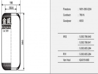 JW769橡胶空气弹簧气囊 Air spring 566038053 8961301554 3769 110742 5000786640 5000805284 5000786641 SRI1R200A RS260380 1R1A-380-260 769N 8053 556-03-8053 1R1A380 260 W01-095-0204