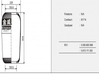 JW817橡胶空气弹簧/气囊/Air spring shock absorbers/817N/5.000.805.998/5.810.111.355