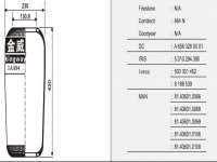 JW884橡胶空气弹簧/气囊/Air spring/884N/1SC270-25/A6583280001/5.010.294.385/500301452/8188539/81.43601.0066/81.43601.0068/81.43601