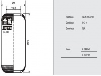 JW943橡胶空气弹簧/气囊/Air spring shock absorbers/943N/W01-095-0189/6144040/8160165/IVECO