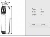 JW1421橡胶空气弹簧/气囊/Air spring shock absorbers/1421N/1075290VOLVO