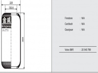 JW2731橡胶空气弹簧/气囊/Air spring shock absorbers/2731N/20540789VOLVO