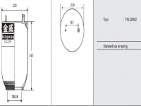 JW6004橡胶空气弹簧/气囊/Air spring shock absorbers/TRL230M2