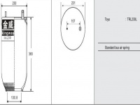 JW6006橡胶空气弹簧/气囊/Air spring shock absorbers/TRL230L