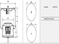 JW6007橡胶空气弹簧/气囊/Air spring shock absorbers/644NP04