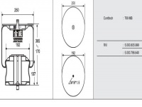 JW6009橡胶空气弹簧/气囊/Air spring shock absorbers/769MB/5.000.805.999/5.000.786.640