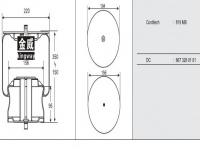 JW6011橡胶空气弹簧/气囊/Air spring shock absorbers/819MB/6673280101
