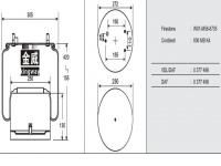 JW8705橡胶空气弹簧/气囊/Air spring shock absorbers/W01-M58-8705/836MBK4/0377498