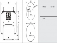 JW6012橡胶空气弹簧/气囊/Air spring shock absorbers/1DF25A-1