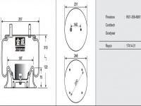JW8991橡胶空气弹簧/气囊/Air spring shock absorbers/W01-358-8991/17414-01