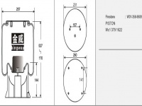 JW9508橡胶空气弹簧/气囊/Air spring shock absorbers/W01-358-9508/WC13791622