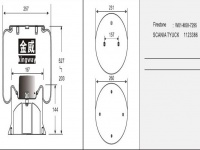 JW7295橡胶空气弹簧/气囊/Air spring shock absorbers/W01-M58-7295/1123386