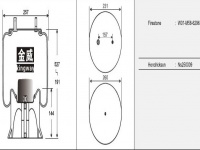 JW6296橡胶空气弹簧/气囊/Air spring shock absorbers/W01-M58-6296/250009