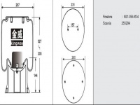 JW9104橡胶空气弹簧/气囊/Air spring shock absorbers/W01-358-9104/255294