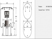 JW7348橡胶空气弹簧/气囊/Air spring shock absorbers/W01-M58-7348/1327144