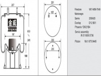 JW7548橡胶空气弹簧/气囊/Air spring shock absorbers/W01-M58-7548/2500425/D12B01/1DK21B4/W01-M58-0736/WC16759445