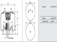 JW5770橡胶空气弹簧/气囊/Air spring shock absorbers/W01-358-5770/1003585770C/AS-0042