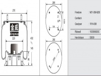 JW9200橡胶空气弹簧/气囊/Air spring shock absorbers/W01-358-9200/1R14-038/1003589200C