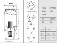 JW6359橡胶空气弹簧/气囊/Air spring shock absorbers/W01-M58-6359/811MB/5000745918/67306