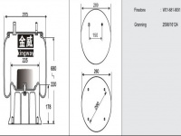 JW9091橡胶空气弹簧/气囊/Air spring shock absorbers/W01-681-9091/2598/16124
