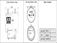 空气弹簧Air spring JW6049CA 空气弹簧气囊总成 1A230L
