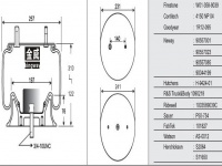 空气弹簧气囊 Air spring JW9039 1R12-097 99-12P07 W01-675-9534 S2064/S11650 21215761 21208939 21216135 1R12-133 W01-358-0702 1T15M-0 NS 190-16 90557223 90557173 W01-358-8204 9 10-10P311
