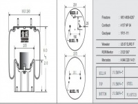 JW6297橡胶空气弹簧/气囊/Air spring 566223058 566-22-3-058 W01M586297 MLF8080 MLF8802 V1DK21A-4 V1DK21A-8 9463281401 D12B18 4157NP0308 US07074F US07364 W01M586317 W01-M58-6317 W01M588613 W01-M58-8613