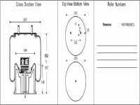 挂车空气弹簧气囊Trailer air spring air bag 4022NP05 SAF2918VP01 132922 W01-M58-8612 V1DK22E-10 32619CPP 1723281 1R11-781 1T17BS-6 566-22-3-526 566223526 54022AP05 3.229.0033.00 3229003300