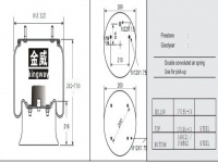 拖挂车空气弹簧气囊 Trailer air spring airbag 3.229.0047.00 2927V 1D28D-11 1T19FB-15 W01-M58-5542 1D28D-10 1D28D-10 2926VP01 912NP01 1R14-728 566-28-3-510 566283510