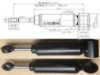 JW176-137-19.5-13减震器 双向拉力减振器 液压工业设备减震器 座椅减震器 机舱门减震器 金威囊减配套安装