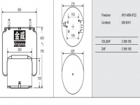 DAFairbag (rear axle) Air spring 达夫减振器气囊(后桥)空气弹簧气囊总成 0083656 1697687 V1DF253 183602 836M2K8 W01M580777 W01-M58-0777 1DF25-3NP 1T17AR45 1R12-710 AU34836-K18 5.10247 90-08366-SX B1040 SP55836-K18