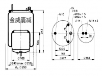 沃尔沃卡车空气弹簧气囊 Volvo truck air spring air bag 4570NP02 164570K02 230599-6 137622 W01-M58-8545 1R10-718 22058741 1DF17B-4 34570C 295.1.466 ABM21625B08