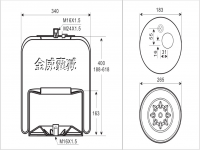 奔驰卡车空气弹簧气囊 Air spring airbag of Benz Truck 1V3918 1A4183 4183NP23 A9423201321 A9423282321 A9423202217 A9423202221 34183-23K 4.80483 084.271-15A 04.010.6200.270 084.271-7 04.060.6206.290