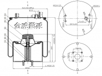 日系三菱卡车空气弹簧气囊 Japanese Mitsubishi truck air suspension air spring airbag 1V4116 MK305518 MK305518(AB-02) 566-28-3-031 566283031 1R14-117 MK312367 1K3031 591K83045600 56628211700000