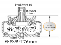 JW3014金威囊减---倒棱机设备缓冲气囊 机械设备空气弹簧气囊 SK37-6P02 SZ37-6 W02-358-3000 1S3-013