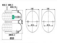 印度塔塔卡车空气弹簧气囊 in India Tata Truck Air Spring Airbag JW2E22-3 114301 113334 2B22R TATA 886732000002
