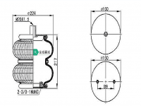 印度塔塔卡车空气弹簧气囊 in India Tata Truck Air Spring Airbag JW2E200-19P01 114001 113475 2B12R TATA 886732000005