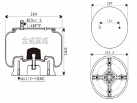 德龙X3000卡车主车空气弹簧气囊 浮桥气囊 JW8060 1V8060 E8060 DZ97259520839 W01-358-8060 皮囊号0V19ZK5.7